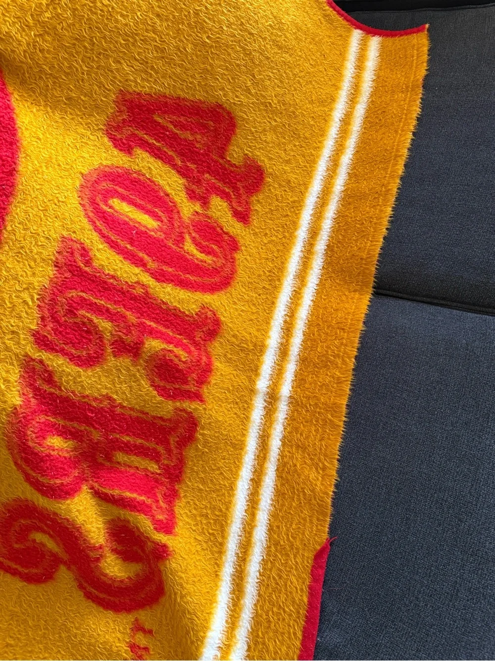 San Francisco 49ers Red & Gold Fleece Throw